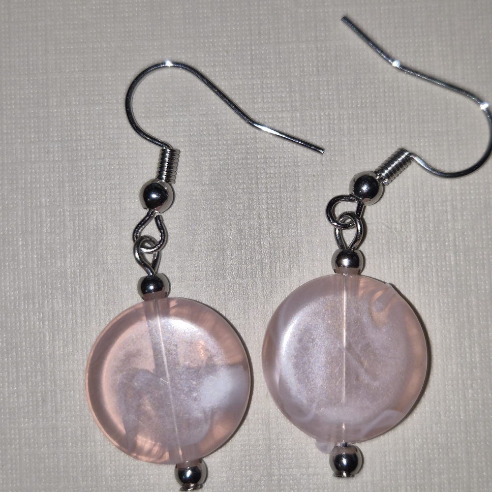Elegant Pink Dangle Earrings